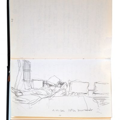 Diario manuscrito - Cuaderno negro nº 1, 2016. Grafito, 11 x 16 cm